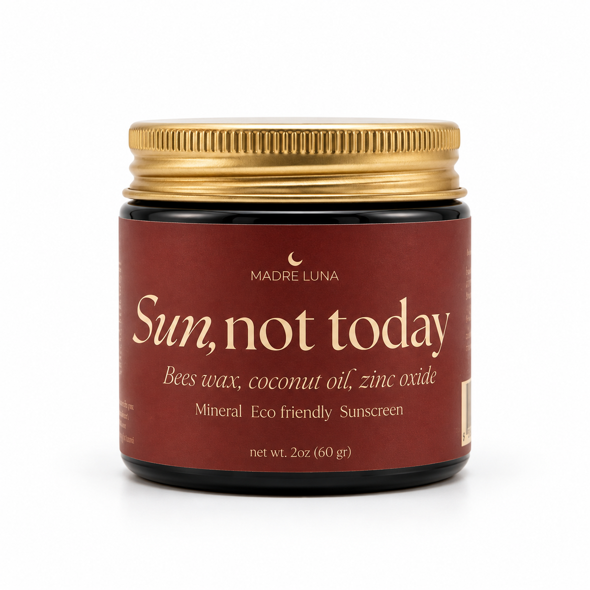 Sun Not Today 40 SPF- Protector Solar Mineral Sunscreen