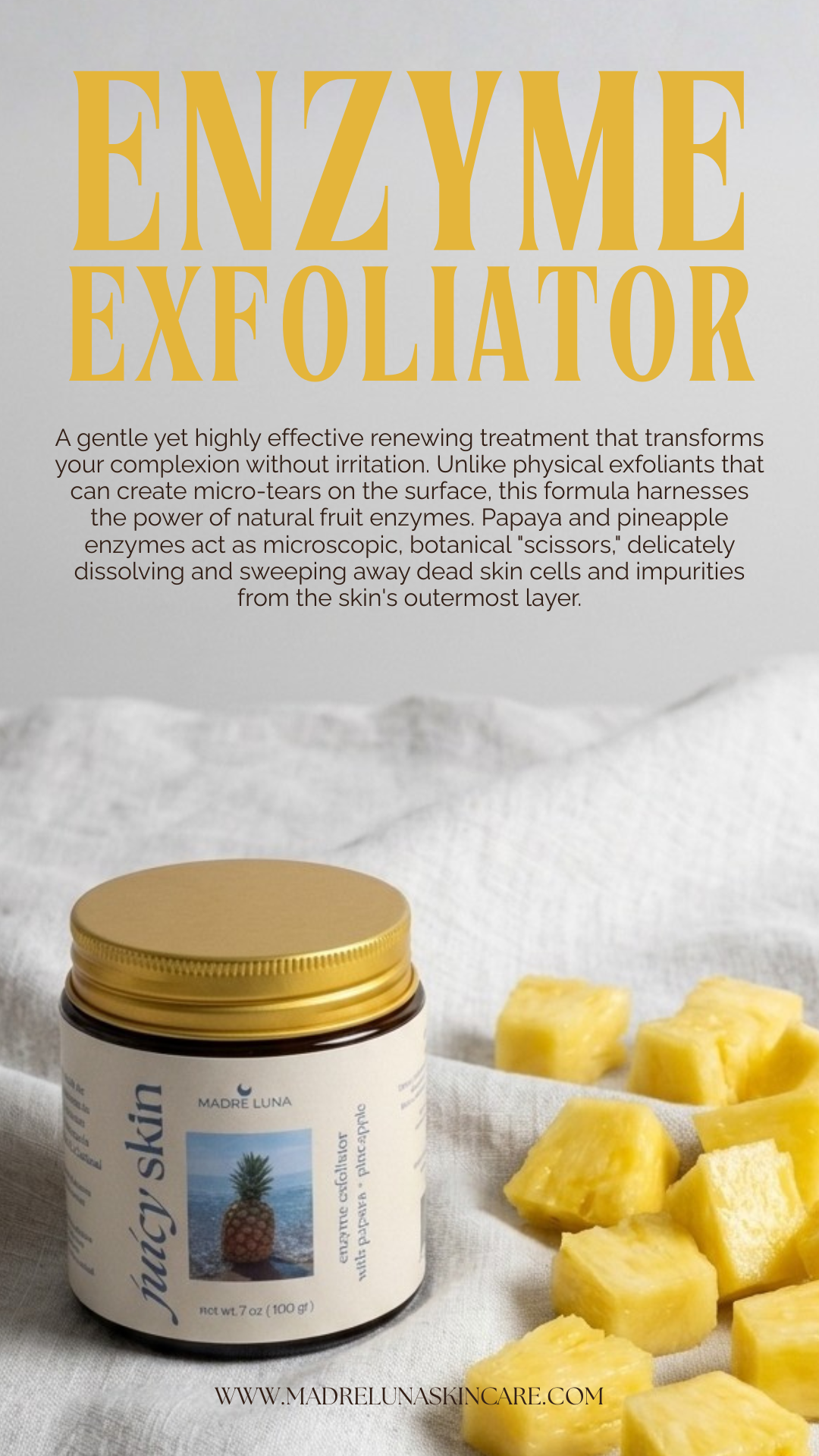 Juicy Skin Face Exfoliator with Papaya and Pineapple Enzymes