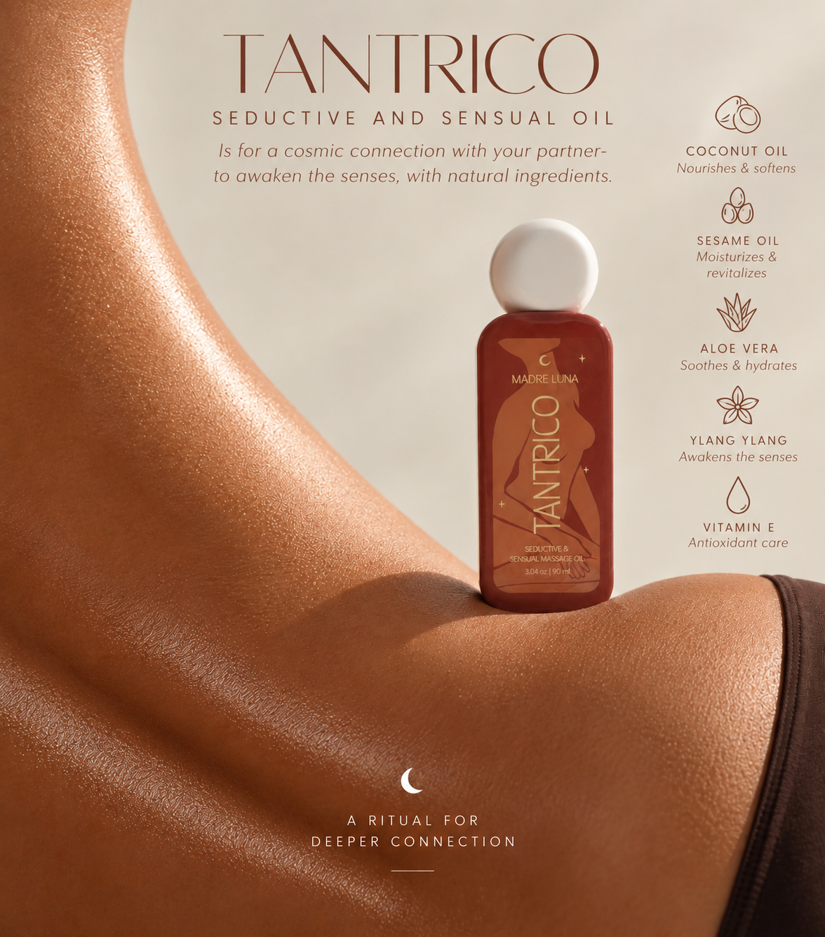 TANTRICO - Aceite de Masaje para Flirtear y Seducir