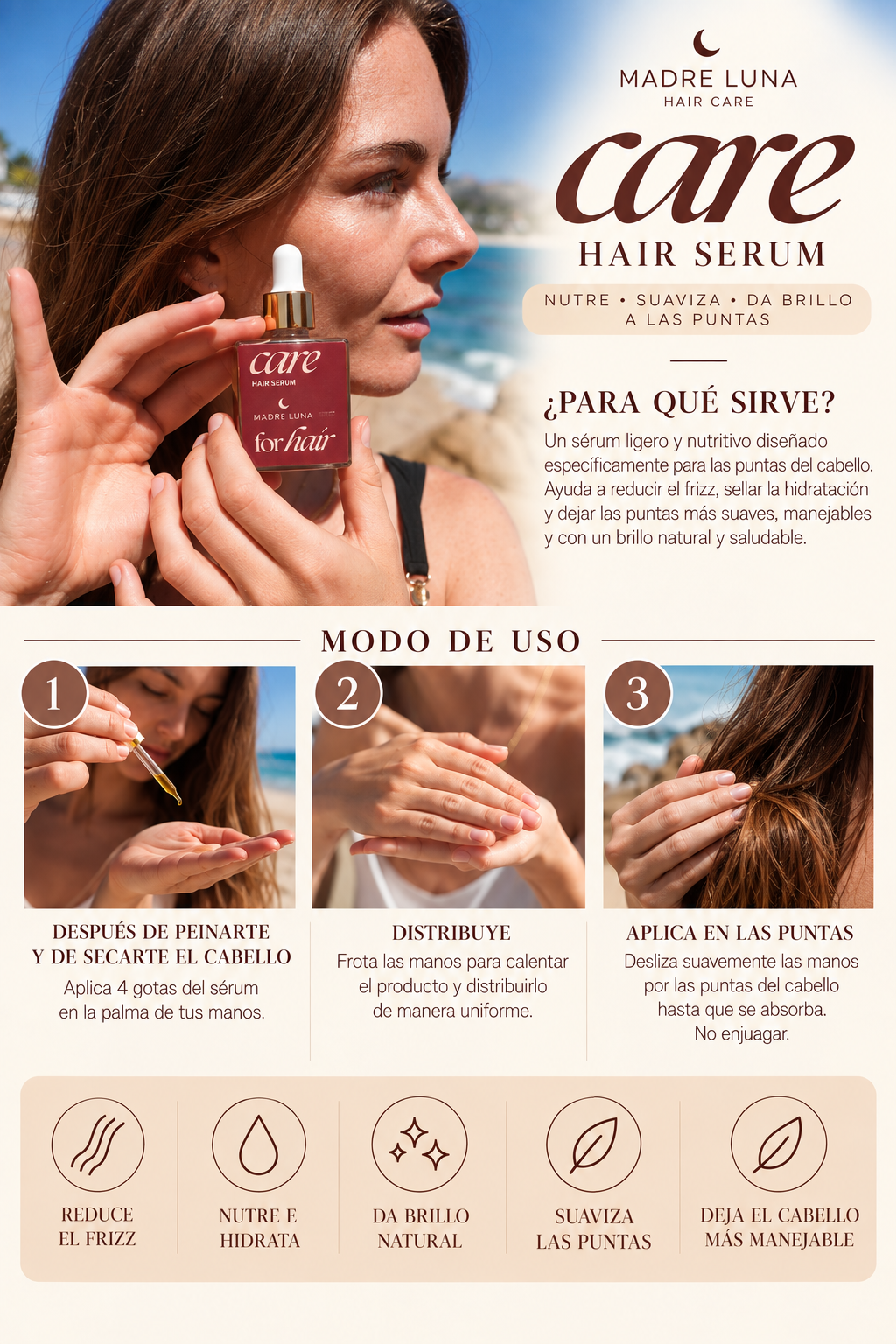 Cuidado capilar - Sérum capilar con marula y jojoba