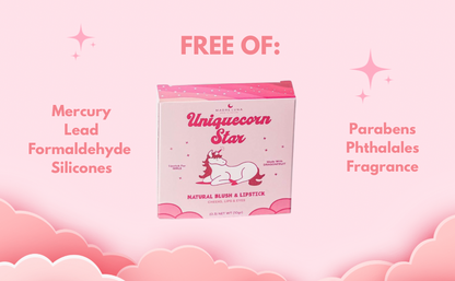 Uniquecorn star lipstick for girls with dragonfruit