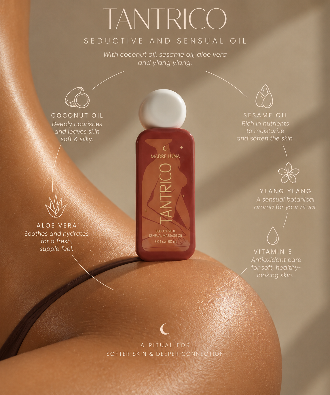 TANTRICO - Aceite de Masaje para Flirtear y Seducir