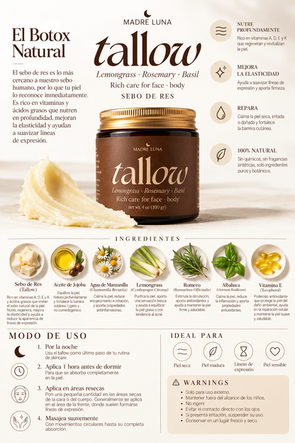 Tallow Balm with Lemongrass + Basil &amp; Rosemary