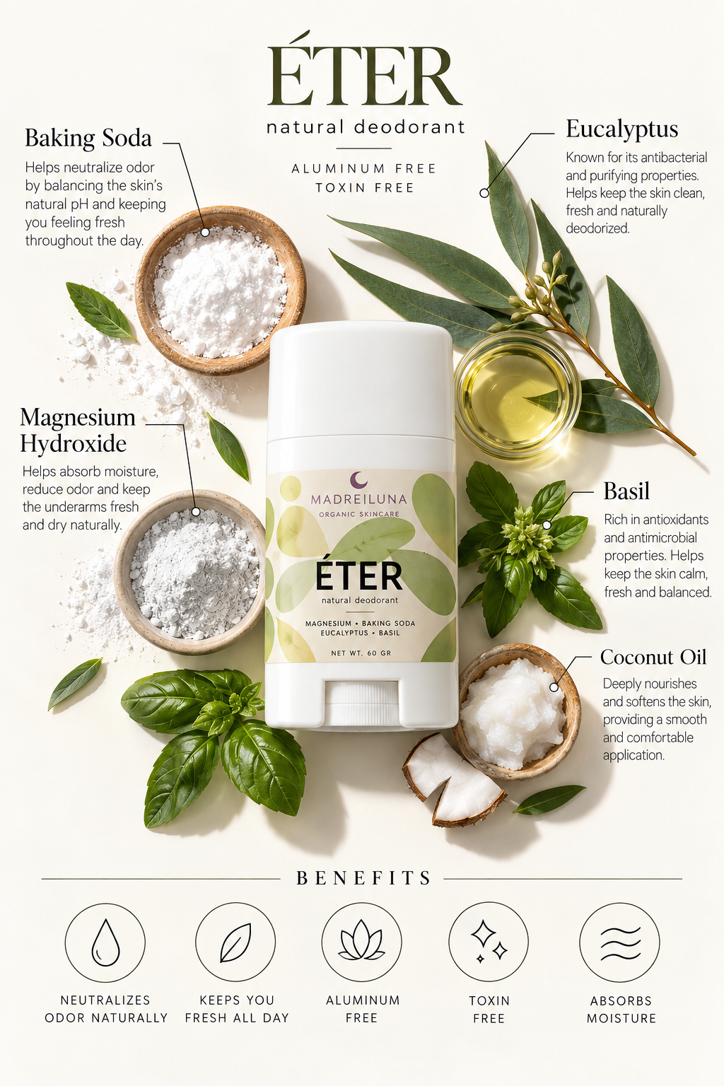ÉTER - Natural deodorant with Magnesium