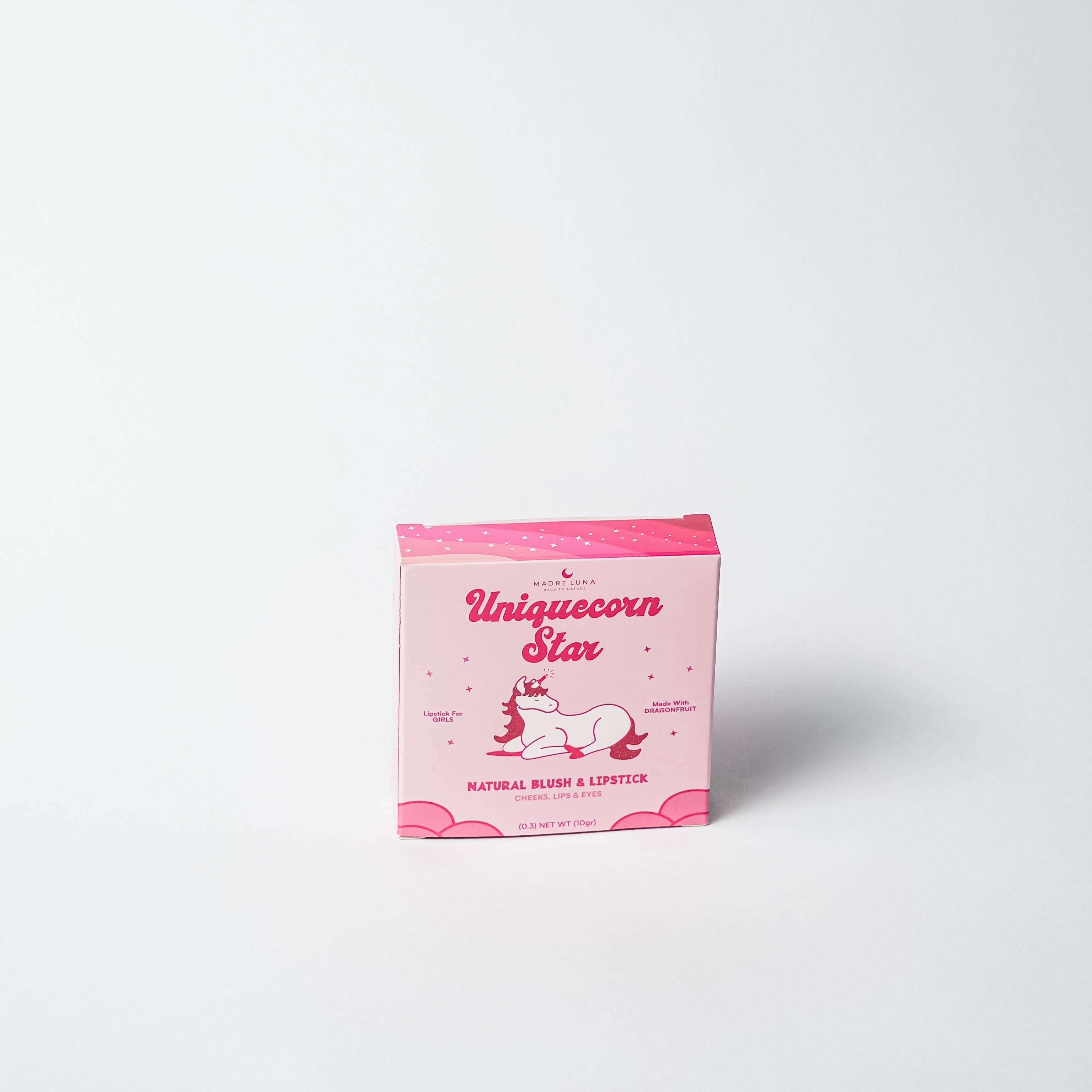 Uniquecorn star lipstick for girls with dragonfruit