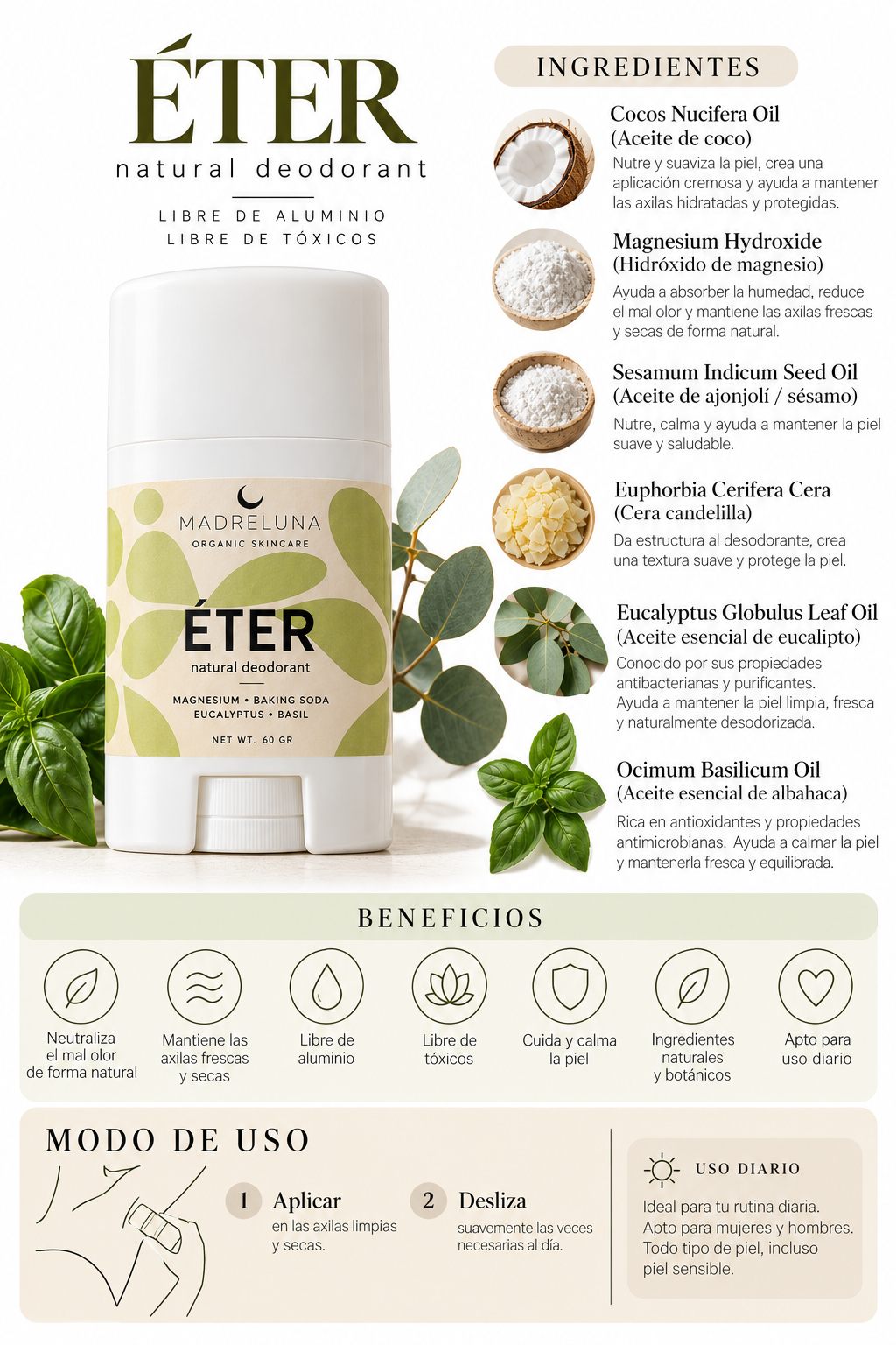 ÉTER - Natural deodorant with Magnesium