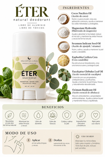ÉTER - Natural deodorant with Magnesium
