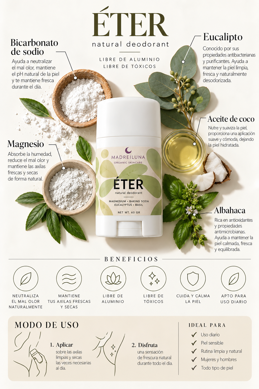 ÉTER - Natural deodorant with Magnesium