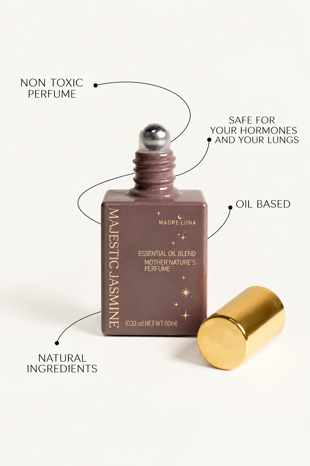 Perfume orgánico roll-on JAZMÍN MAJESTUOSO