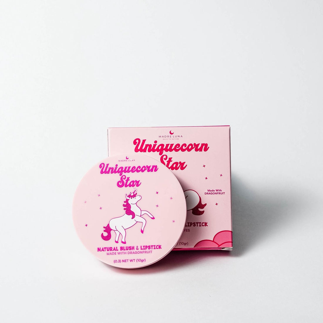 Uniquecorn star lipstick for girls with dragonfruit
