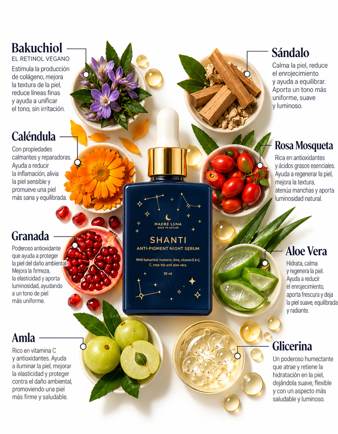 SHANTI - Sérum Antipigmentación con Retinol Vegano