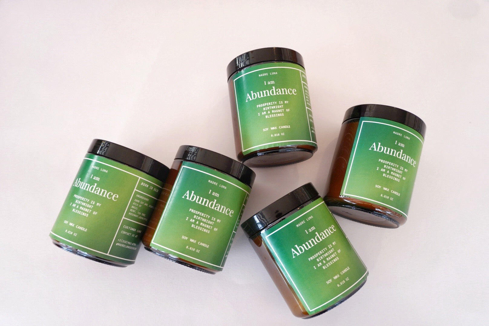I am Abundance- Soy Wax Candle