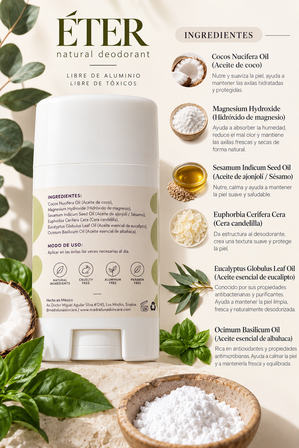 ÉTER - Natural deodorant with Magnesium