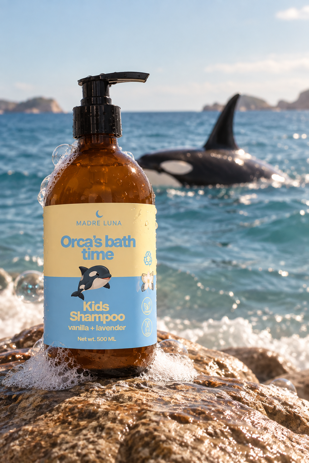 Orca’s Bath Time- Kids shampoo
